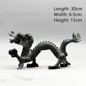 Antique Bronze Dragon Catch Beads Classical Artwork Qinglong Copper Dragon