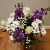 Purple and white
