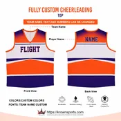 Custom Sublimated Cheerleading Top – Orange