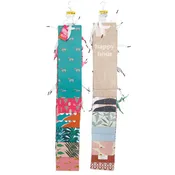 BOTTLE GIFT BAG 5X14 ASSORTED DESIGNS 2-12PC MERCH STRIP  PP$1.49