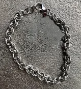 Chainmaille single rose bracelet
