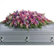 Lavender Tribute Casket Spray