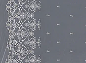 2X BORDER GLITTER ON TULLE  | 21637-1060