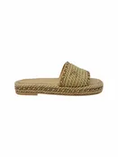 Chanel Size 38 '22P Braided Rope & Chain CC Open Toe Platform Slides
