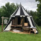 Medieval Pavilion Tent B&amp;amp;W