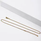 1.2mm Gold-Tone Box Chain Necklace