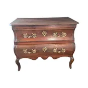 18th Century French Louis XV Commode or Chest of Drawers with Original Bronze Bird Handles