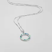Abalone Inlay Circle Necklace
