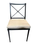 Black Metal Chairs Set of Six