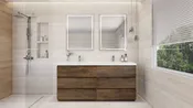 Angeles 72″ Freestanding Bathroom Vanity Set with Double Reinforced Acrylic Sinks