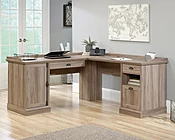 Sauder Barrister Lane® L-Shaped Desk 418270 | Salt Oak®