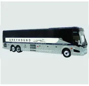 Iconic Replicas Prevost H345 Coach Bus Greyhound Vintage Livery, New York  1/87 Scale-HO Scale 87-0659