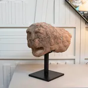 17th C. Romanesque Rosso Verona Italian Lion Head Fragment