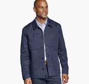 XC Flex® Pinnacle Knit Shirt Jacket - Navy Birdseye