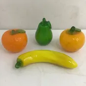 4pc Assorted Glass Fruit