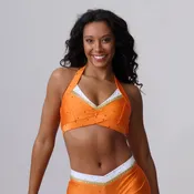 Dazzling Banded Sporty Halter Audition Bra Top