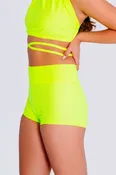 Neon Glow High Waist Shorts