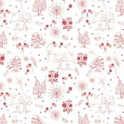 Firework Fields Independence Toile White 6294