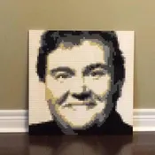 Lego Mosaic "John Candy" by Jack Ferdman w/COA
