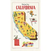 CALIFORNIA MAP TEA TOWEL
