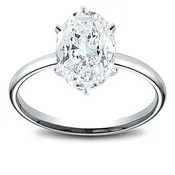 14K Gold 0.72ct Oval Cut Diamond Solitaire Engagement Ring E VS1