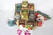 Couples 100% Kona Coffee Lovers Gift Basket