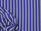 Bullet Printed Liverpool Textured Fabric 4 way Stretch Blue White Stripe W38