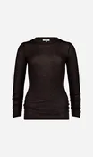 Rebe | Ruched Long Sleeve Merino - Balsamic