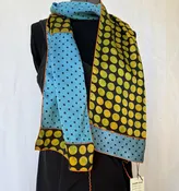 Green Coins Scarf by Judith Bird — Imagine Artwear
