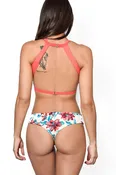 AMAZON FLOWER Reversible Strapped Bikini Bottom