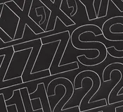 1/2″ Black Medium (Helvetica) Vinyl Letters/Numbers Set
