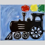 Art To Go paint kit "All Aboard" | The Painted Petal | Art Design Studio | Sanford NC