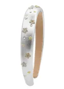 Bari Lynn Crystallized Metallic Star Charm Headband - Silver