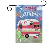 Camping Weather Garden Flag