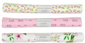 3 Flannel Fat Quarters Wild and Free Little Feet Boutique Pink White 18" x 21"