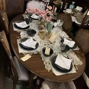 Mahogany Dining Table with Six Chairs and Two Leaves — The Predecessors Estate Sales - Online