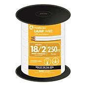 18/2 Spt-1 250 Ft. White Lamp Cord, 300 Volt