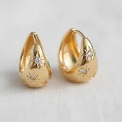 Geometric Star Drop Earrings