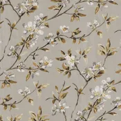Beige Grey Cream Olive Green Floral Upholstery Drapery Fabric