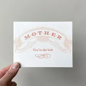 Banner Mother Letterpress Card — The Happy Envelope