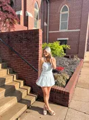 BRIDAL BUBBLE HEM DRESS