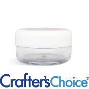 0.33 oz Clear Jar & White Top