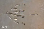 4 Arm Large Tube & Worm W- Silver Spinners