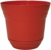 5-inch Red Brick Plastic Planter With Attached Saucer - Model Pim01195