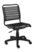 Euro Style 12540BLK Allison Bungie Flat Low Back Office Chair