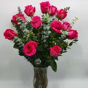 Pink 12 Rose Bouquet