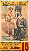 American Circus Poster for 'Cole Bros' With Bottom Banner, 1935