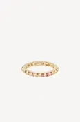 18K YG Rainbow Ramona Ring w Rainbow Sapphires