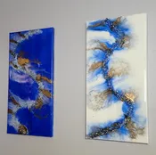 Blue White Pair