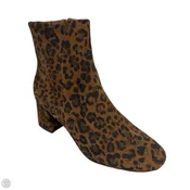 Alida Boots Ankle Block Heels By Blondo In Animal Print, Size: 7